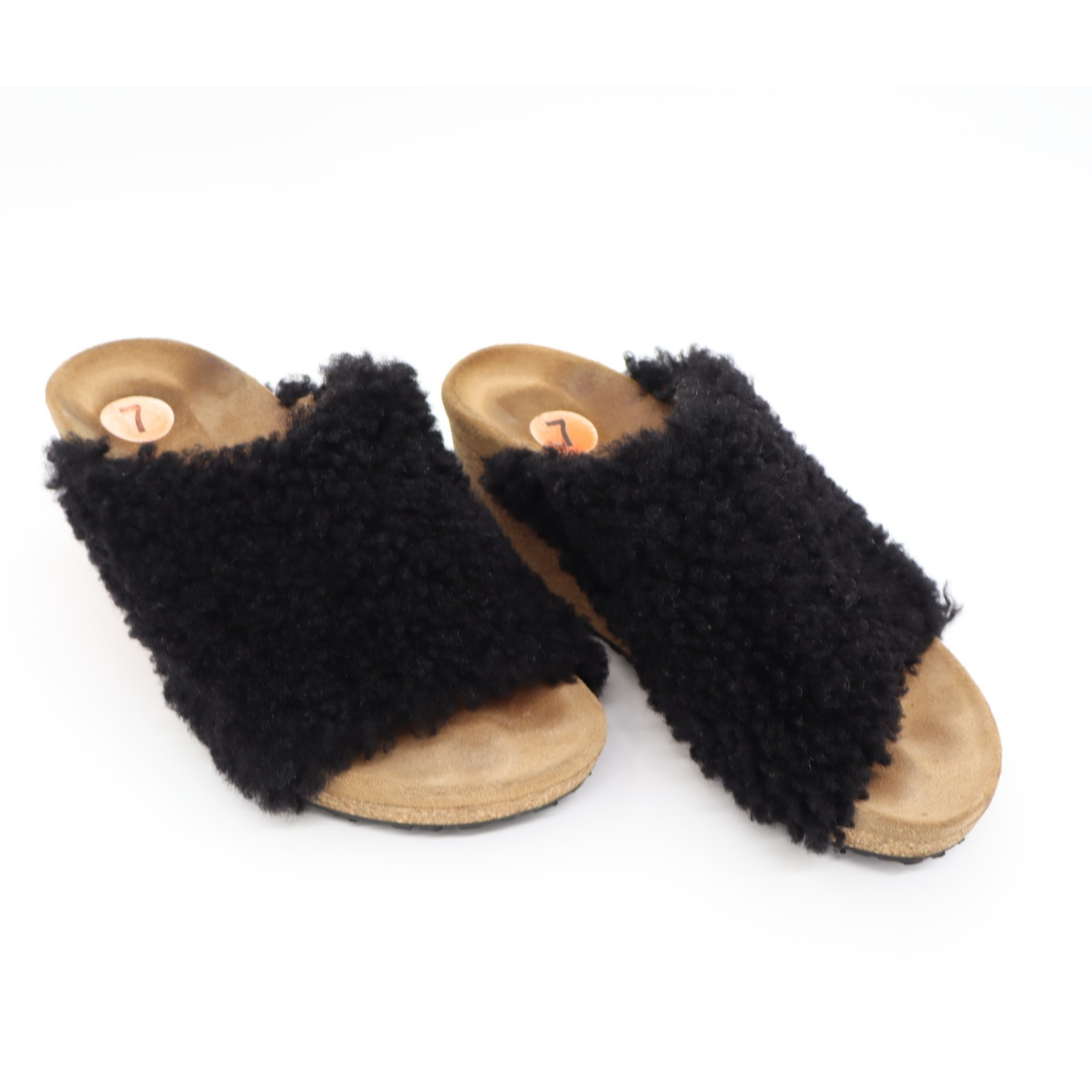 Birkenstock Papillio Women's Namica Teddy Black Shearling Mules Sz 38 Us 7